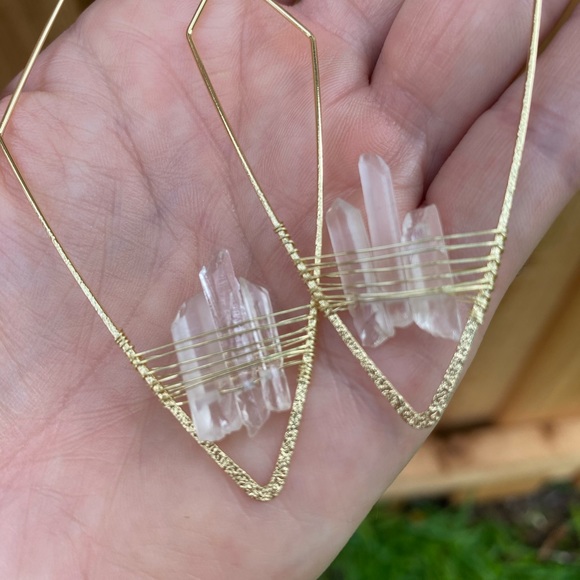 FP Mint Geode Threader Earrings in white - Picture 6 of 8